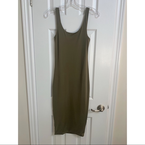 Olive Green Dress - Picture 1 of 2